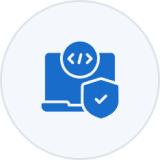 Coding security emblem with shield