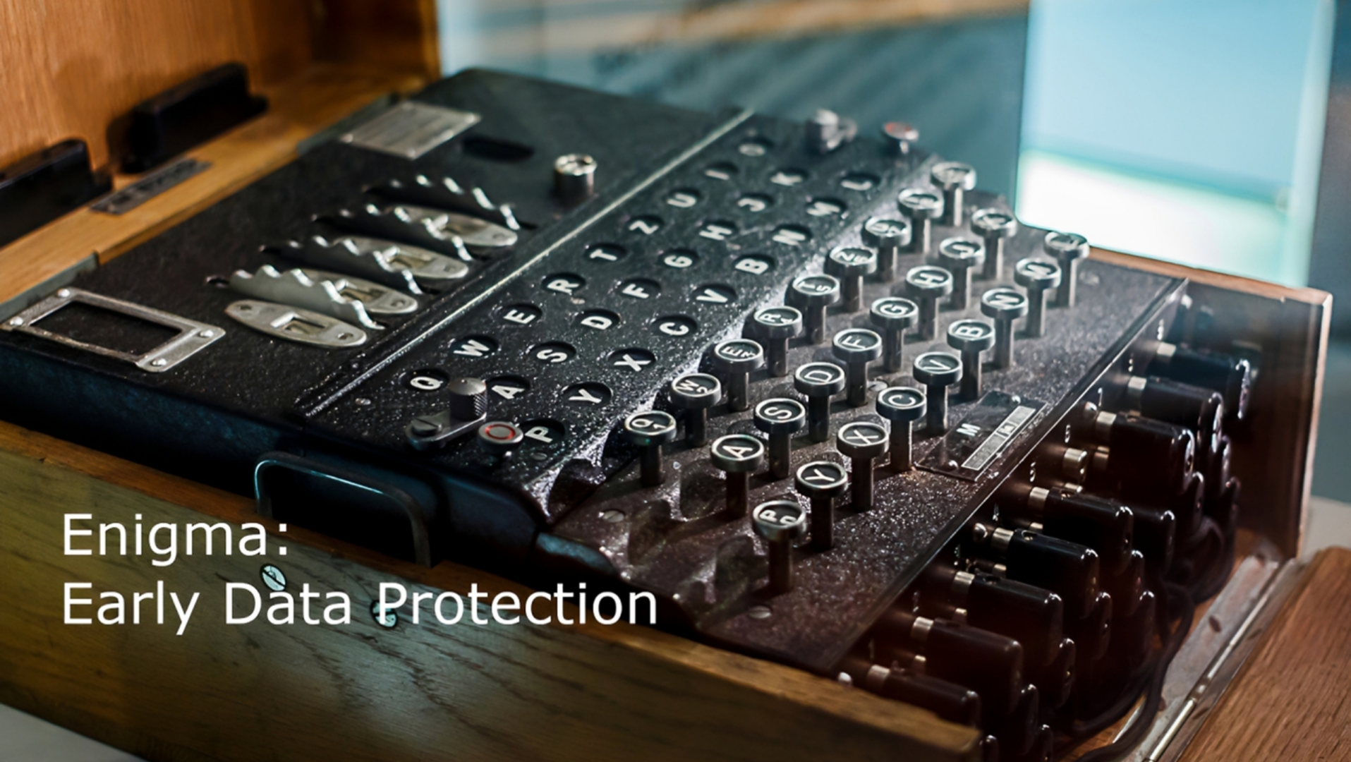 Historic encryption machine exhibit