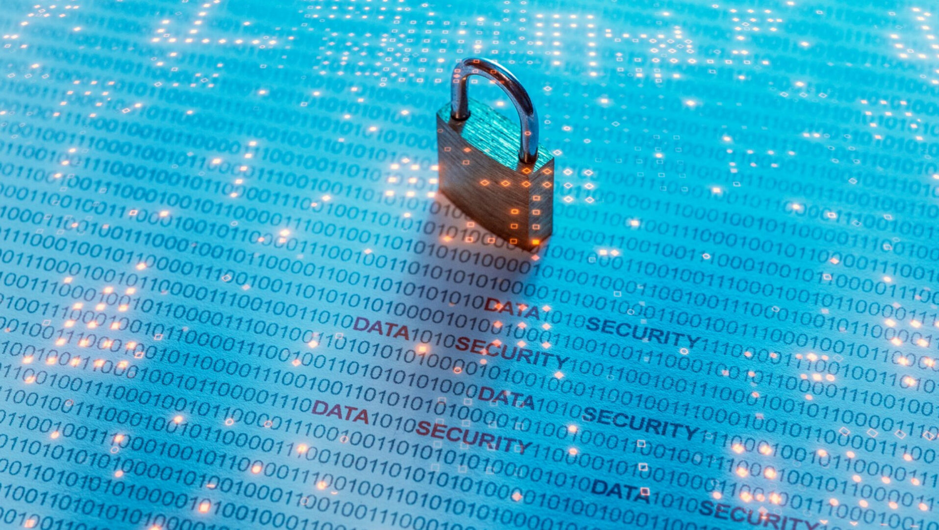 Secure data with lock symbol