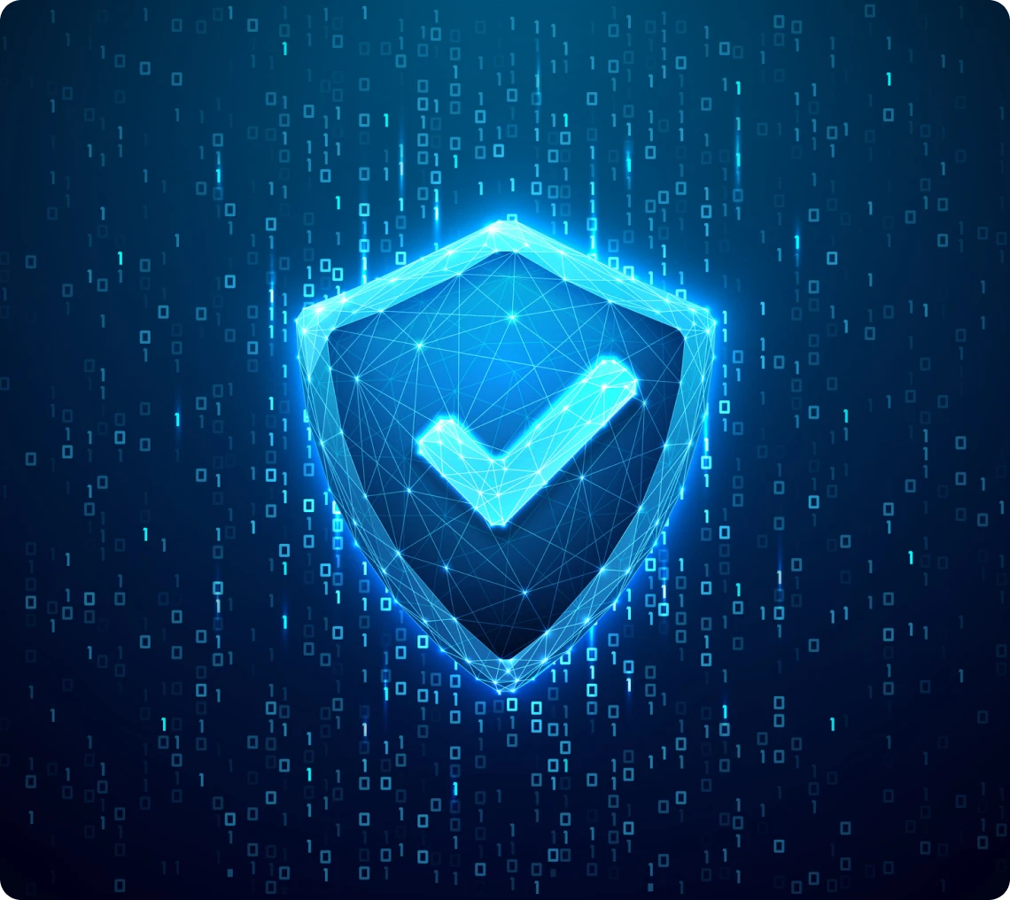 Cybersecurity protection symbol